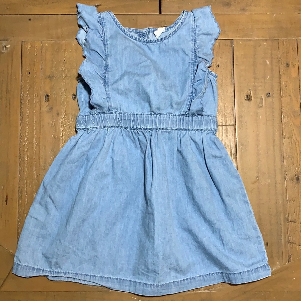 4/$20 gap denim flutter sleeve dress